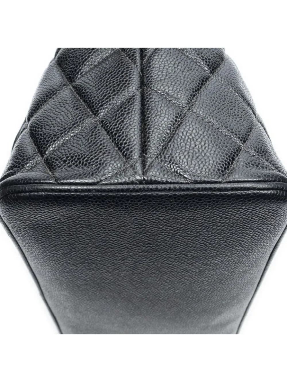 Chanel Timeless Medallion Tote Bag Black Quilted Caviar Leather